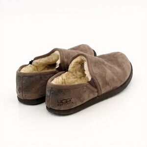 UGG Men's Scuff Romeo II Brown Suede Sheepskin Slippers Size 9